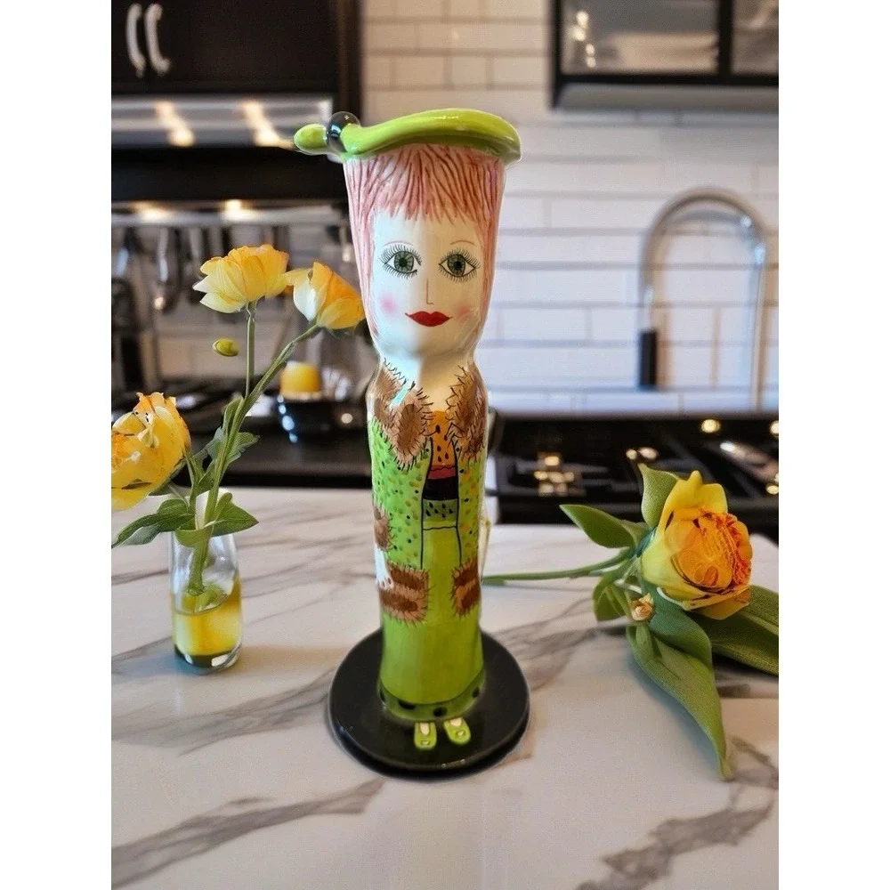 Bella Casa Susan Paley Ganz Melinda's Silk Trimmed Jacket Bud Vase Candle Holder